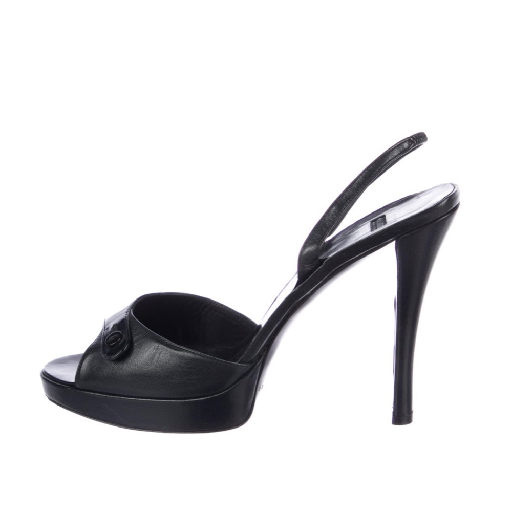 Casadei Luxury Slingback Peep Toe Blade High Heels
